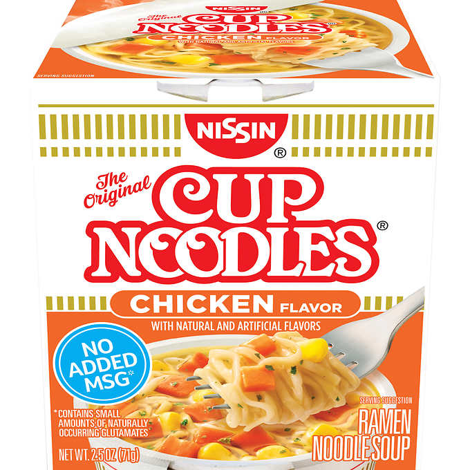 Nissin Cup Noodles Flavored Soup Chicken 25 oz 24 ct 3 - Alaska Grocery Co Nissin Cup Noodles Flavored Soup, Chicken, 2.5 oz, 24 ct