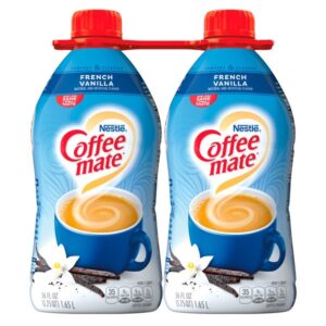 Coffee-mate Liquid Coffee Creamer, Non-Dairy, French Vanilla, 56 fl oz, 2 ct
