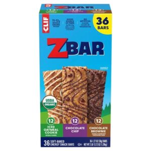 CLIF Kid Zbar Organic Snack Bar, Variety Pack, 1.27 oz, 36 ct