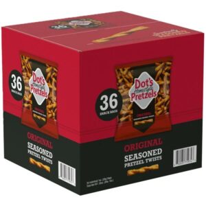 Dot’s Homestyle Pretzels, Original Seasoned Pretzel Twists, 1 oz, 36 ct