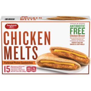 Sandwich Bros Chicken Melt Flatbread Pocket Sandwiches, 2.5 oz, 15 ct