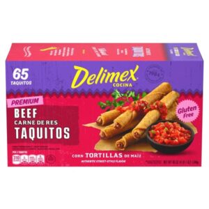 Delimex Premium Beef Taquitos, 65 ct