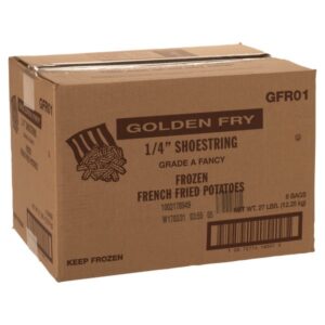 Golden Fry 1/4" Shoestring French Fries, 27 lbs