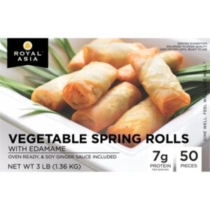 Royal Asia Vegetable Spring Rolls With Edamame, 50 ct