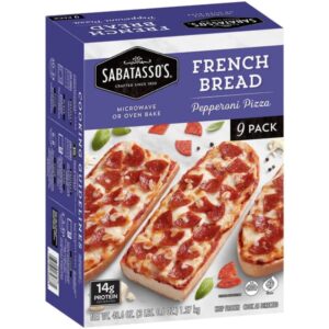Sabatasso's French Bread Pepperoni Pizza, 9 ct