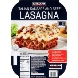 Kirkland Signature Italian Sausage and Beef Lasagna, 3 lbs, 2 ct