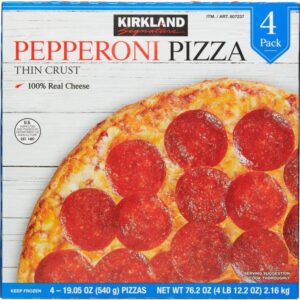 Kirkland Signature Pepperoni Pizza, Thin Crust, 4 ct