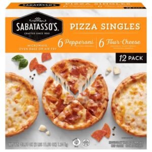 Sabatasso's Thin Crust Pizza Singles, Variety, 12 ct