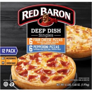 Red Baron Deep Dish Pizza, Variety Pack, 12 ct