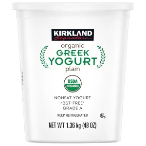 Kirkland Signature Organic Greek Nonfat Yogurt, Plain, 3 lbs