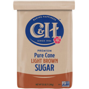 C&H Premium Pure Cane Sugar, Light Brown, 25 lbs