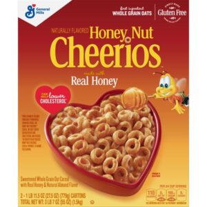 Cheerios Cereal, Honey Nut, 27.5 oz, 2 ct