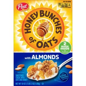 Post Honey Bunches of Oats Cereal, with Almonds, 50 oz
