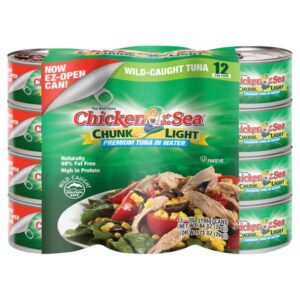 Chicken of the Sea Premium Chunk Light Tuna in Water, 7 oz, 12 ct