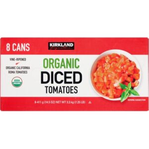 Kirkland Signature Organic Diced Tomatoes, 14.5 oz, 8 ct