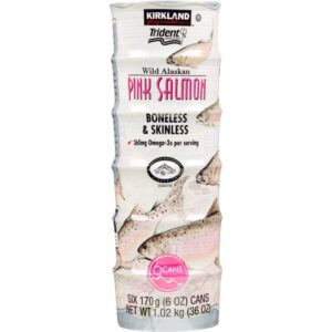 Kirkland Signature Wild Alaskan Pink Salmon, 6 oz, 6 ct