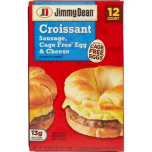 Jimmy Dean Croissant Sandwich, Sausage, Cage Free Egg & Cheese, 4..5 oz, 12 ct