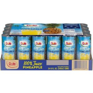 Dole 100% Pineapple Juice, 8 fl oz, 24 ct