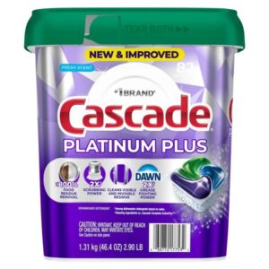 Cascade Platinum Plus Actionpacs, Fresh Scent, 82 ct