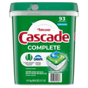 Cascade Complete Actionpacs, Fresh Scent, 93 ct