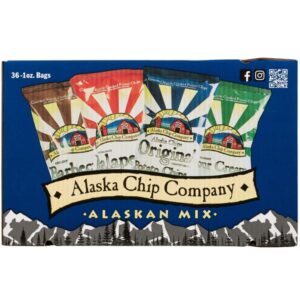 Alaska Chip Company Gourmet Kettle Cooked Potato Chips, Variety Pack, 1 oz, 36 ct