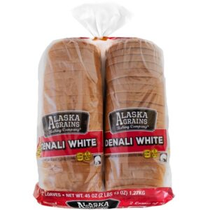 Alaska Grains Baking Company Denali White Bread, 22.5 oz, 2 ct