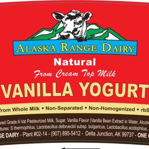 Alaska Range Dairy Vanilla Yogurt 32 oz
