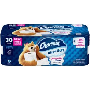 Charmin Ultra Soft Bath Tissue, 2-Ply, 4.5" x 4.2", 213 Sheets, 30 ct