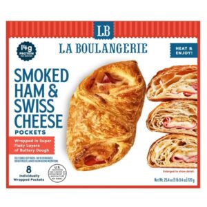La Boulangerie Smoked Ham & Swiss Cheese Pockets, 3.18 oz, 8 ct