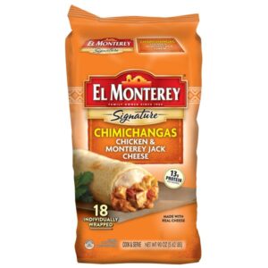 El Monterey Signature Chimichangas, Chicken & Cheese, 5 oz, 18 ct