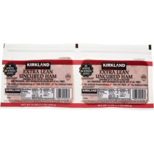 Kirkland Signature Uncured Extra Lean Ham, Sliced, 1.5 lbs, 2 ct